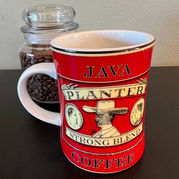 Cost Plus World Market JAVA COFFEE Planter Strong Blend Advertising Mug - Picture 1 of 7
